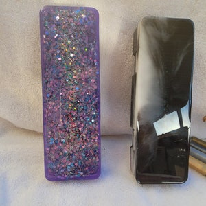 Resin pencil case - Handmade pencil/pen case - Resin pen case - Nail tool holder - pencil holder - pen holder - stash box - snap tight lid