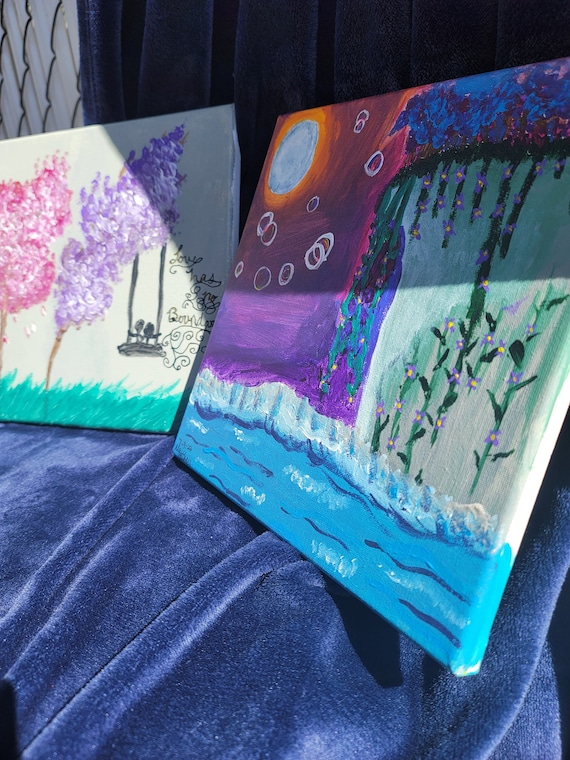 Canvas paintings - Wall decor - hand painted - wall art - any room decoration - acrylic paint - up and coming artist - Love has no boundary