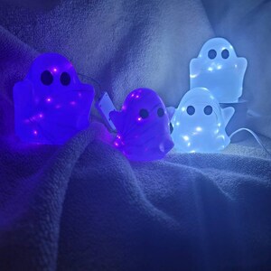 Light up Ghosts - Nightlight - Halloween ghosts - Light up knick-knack - Handmade Resin Ghosts - Handmade light up ghosts - Spooky Season