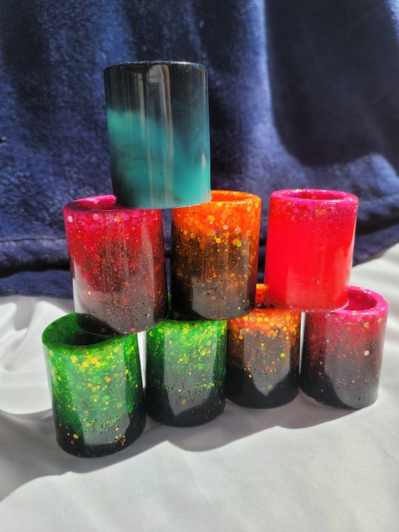 Resin shot glasses - handmade shot glasses - resin succulent planters - Resin espresso shot glasses - Resin altar offering dishes - decor