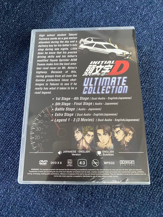 Japan Animation Japan Anime DVD Initial D Ultimate Collection English Dubbed & Japanese Audio ...