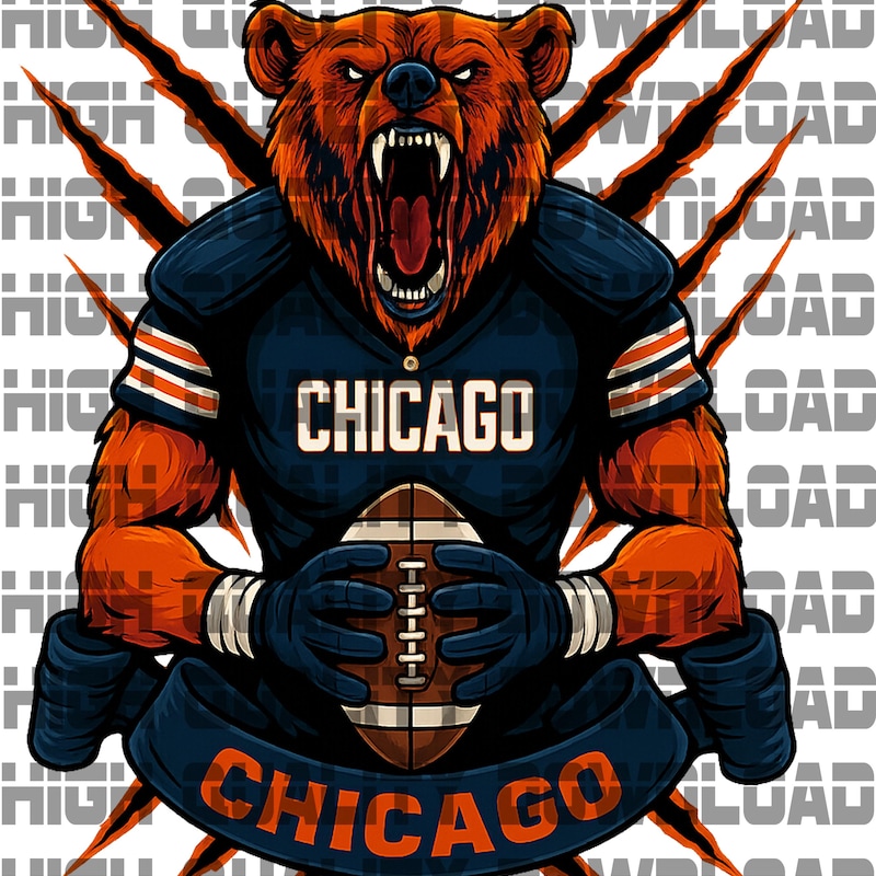 Chicago Bears Clipart - Etsy