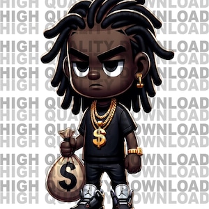 Hip Hop Boy, Money Bag, Street, B-Boy, sublimazione, download digitale, png