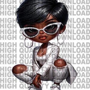 Female Boss, Betty png, Female Cartoon,  Girl, Girl Boss, sublimation, digital download, png, Chibi fur, White