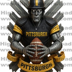Pittsburgh Football Player PNG –  3D - High-Resolution Digital Art for Personal & Commercial Use