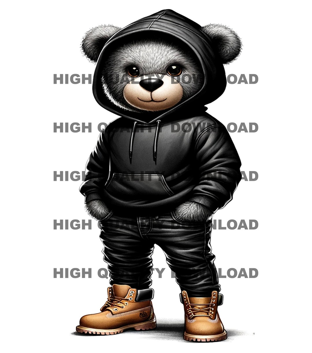 Graffiti Hip Hop Teddy Bear, Cartoon Teddy Bear, Torn Teddy Patches ...