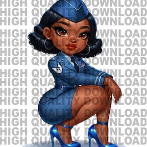 Female Service Woman, Air png, Force png Boss, Betty png, Female Cartoon,  Girl, Girl Boss, sublimation, digital download, png,