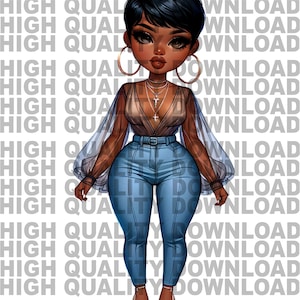 Female Boss, Betty png, Female Cartoon,  Girl, Girl Boss, sublimation, digital download, png, Chibi fur