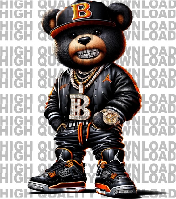 Graffiti Hip Hop Teddy Bear Varsity Jacket Cartoon Teddy Bear Green White Sublimation Digital Download T shirts Png Etsy Canada