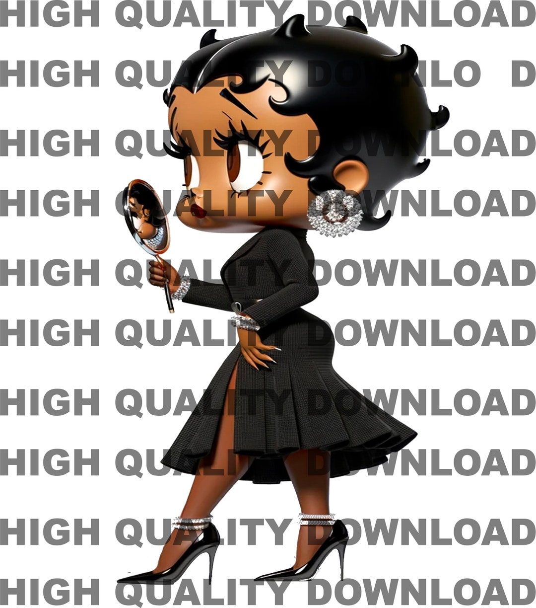 Black Betty Boop Png, Black Betty, Betty Png, Female, Girl Cartoon ...