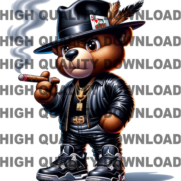 Cigar teddy Bear, Gotta Tap Dat Ash Digital Png File Instant Download, Smoker's Gift, Cigar Aficionados Png, Cigar Shirt PNG