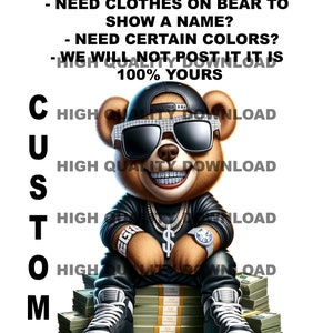 Need a Custom Digital PNG Teddy Bears -  We will provide a 1 png Digital * Contact us before purchasing!!!