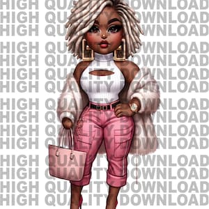 Female Boss, Black Betty, Betty png, Female Cartoon,  Girl, Girl Boss, sublimation, digital download, png, Chibi fur