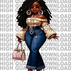 Female Boss, Black Betty, Betty png, Female Cartoon,  Girl, Girl Boss, sublimation, digital download, png, Chibi fur, Curvy png