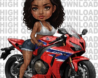 Woman Motorcycle Digital Download, png, bike life
