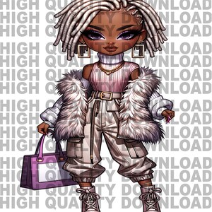 Female Boss, Black Betty, Betty png, Female Cartoon,  Girl, Girl Boss, sublimation, digital download, png, Chibi fur
