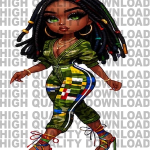 Female Boss, Black Betty, Betty png, Female Cartoon,  Girl, Girl Boss, sublimation, digital download, png, Chibi fur, Caribbean