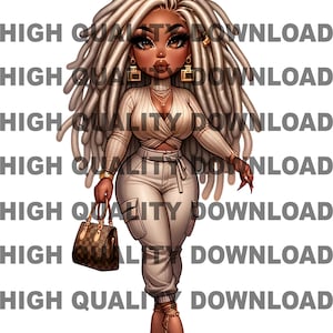 Female Boss, Black Betty, Betty png, Female Cartoon,  Girl, Girl Boss, sublimation, digital download, png, Chibi fur