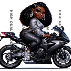 Black Woman  Motorcycle bike life, Digital Download, png, jpeg,