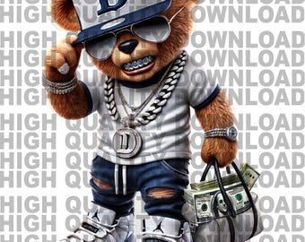 Dallas Teddy Bear png, PNG, Dallas Football Basketball Inspired png, digital download, PNG