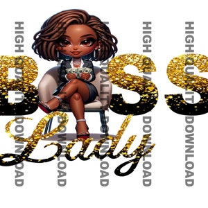 Jefa dama afro mujer png diseño de sublimación descargar, jefe mujer png, mujer de negocios png, mujer afro png, sublimar diseños descargar