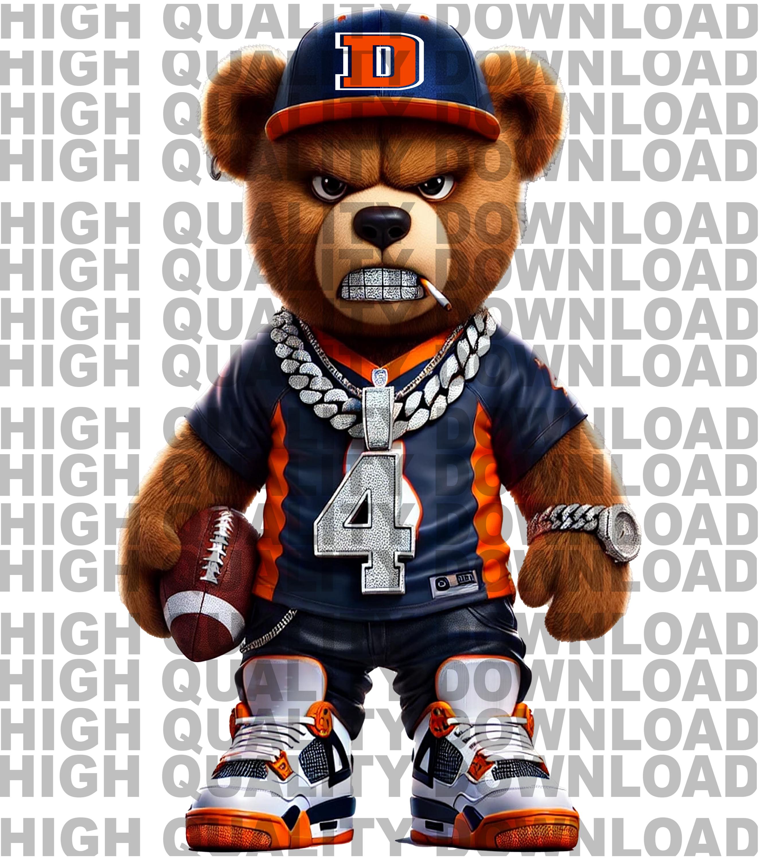 Denver Broncos Teddy Bear Etsy