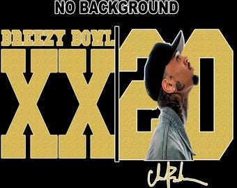Chris Brown Fan Art PNG: Breezy Bowl XX File (Digital Download)