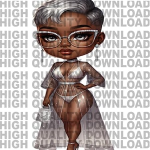 Female Boss, Black Betty, Betty png, Sheer Female Cartoon,  Girl, Girl Boss, sublimation, digital download, png, Chibi fur