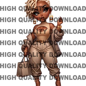 Female Boss, Black Betty, Betty png, Female Cartoon,  Girl, Girl Boss, sublimation, digital download, png, Chibi fur