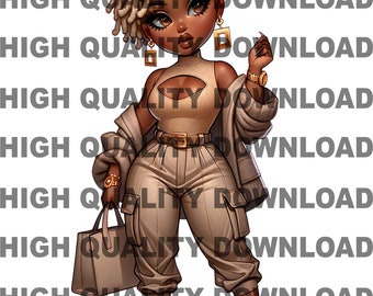 Jefa, Betty negra, Betty png, Dibujos animados femeninos, Chica, Chica jefa, sublimación, descarga digital, png, piel Chibi