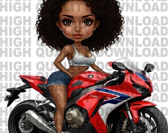 Woman Motorcycle Digital Download, png, bike life