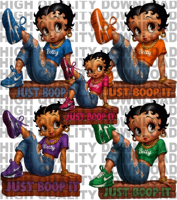 Betty Boop PNG Bundle: Urban Streetwear Designs (Commercial Use)