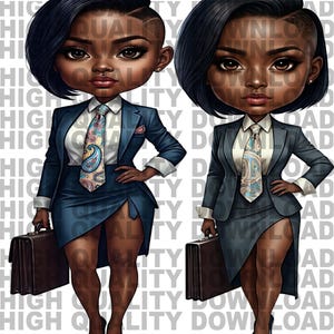 black Girl Boss Clip Art png, Black Betty, Betty png, Female, Girl Cartoon,  Business, sublimation, digital download, Afro boss , png