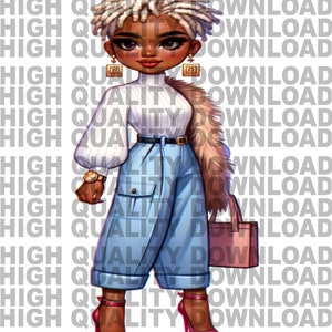 Female Boss, Black Betty, Betty png, Female Cartoon,  Girl, Girl Boss, sublimation, digital download, png, Chibi fur