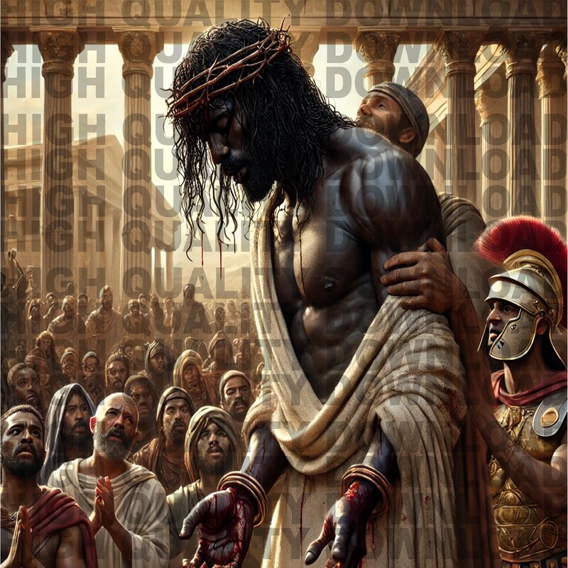 Jesus in Crowd Png - Etsy