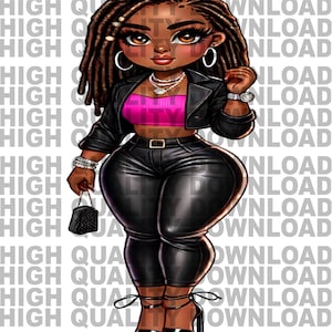 Female Boss, Plus Size png, Betty png, Female Cartoon,  Think Girl , Girl Boss, for sublimation, digital download, png, Chibi