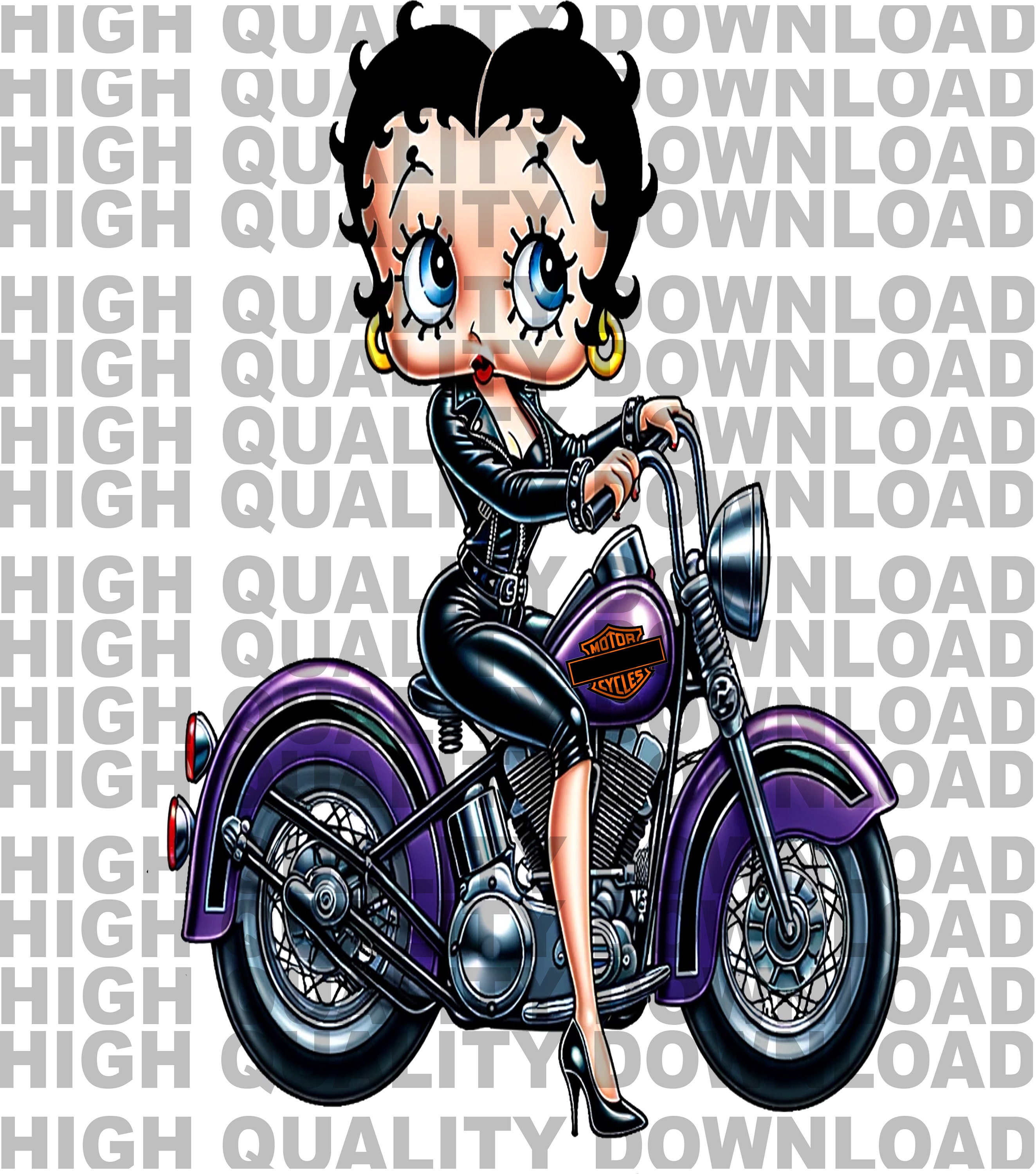 Motorcycle Betty Boop PNG, Female Cartoon (digital Download) - Etsy