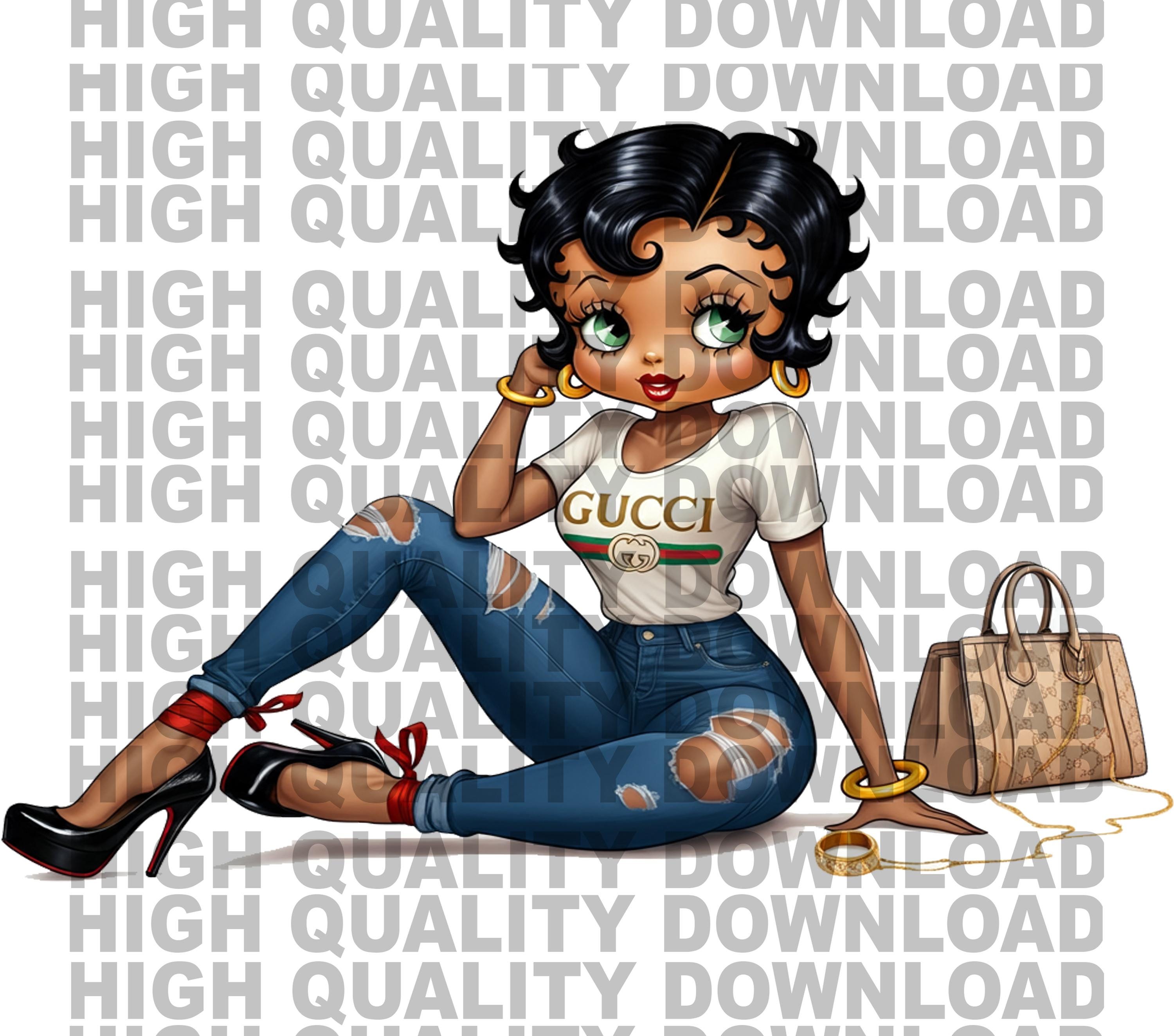 Black Betty Boop png, Betty boop, Red heels, DTF, heat transfer, Betty boop png, tshirt design,high resolution, Clip art, Tumbler