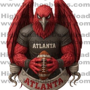 Atlanta Football PNG – 3D - Digital Download - Sports png