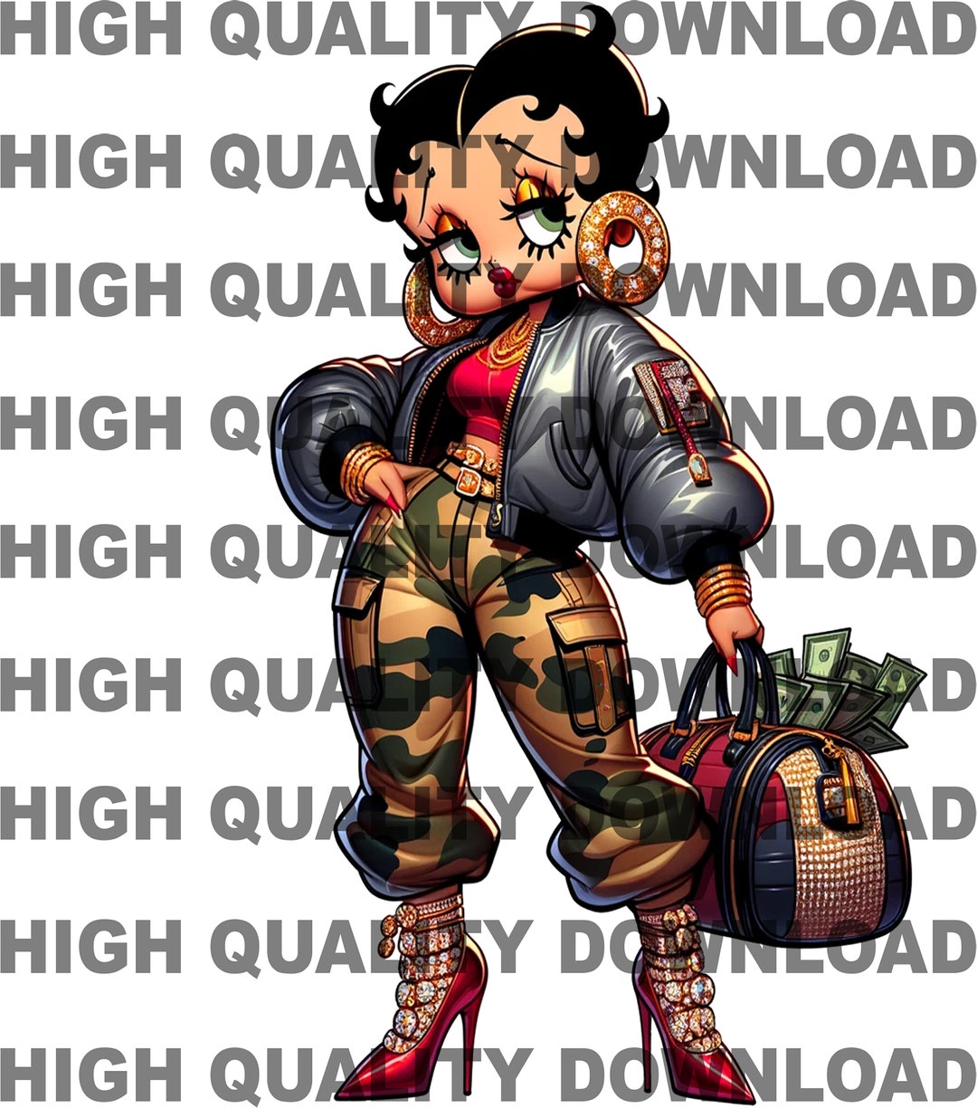 Black Betty Boop Png, Black Betty, Betty Png, Female, Girl Cartoon ...
