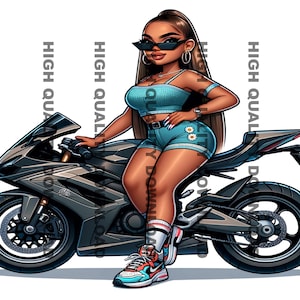 Puerto Rican Woman  Motorcycle bike life, Digital Download, png, jpeg,