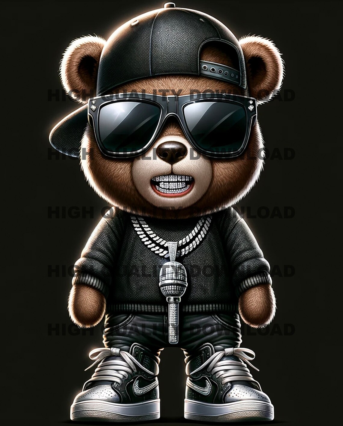 Hack Raper Bear Graffiti Hip Hop Teddy Bear, Gangster Rapper Art (digital Download) - Etsy