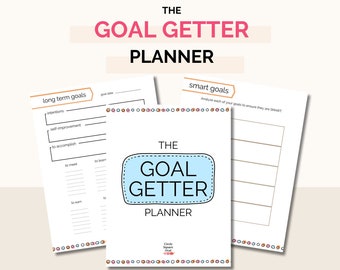 Goal Getter Planner for Achieving Your Goals, Success Planner, Goal Setting Workbook