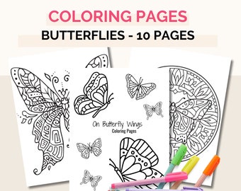 Butterfly Coloring Pages for Adults and Children