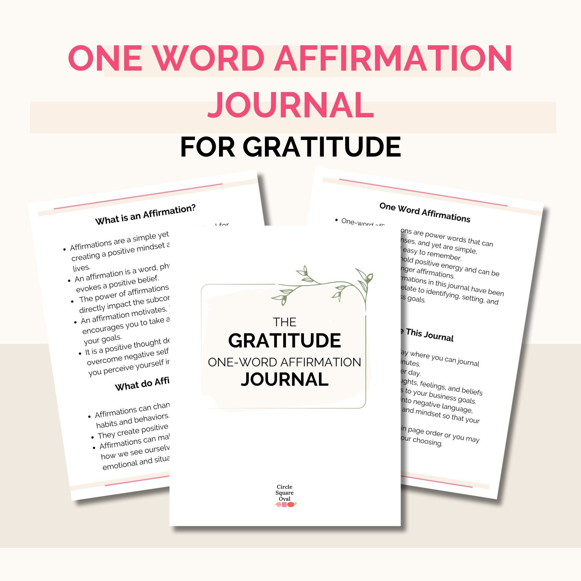 DIY Gratitude Affirmation Journal for Girls, Journaling Set - Journal Kit Incl