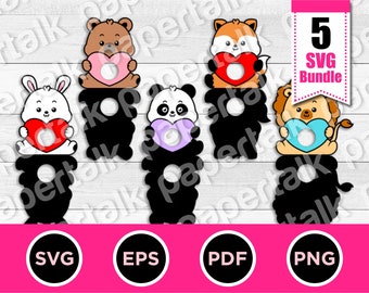 Tarjetas de San Valentín Lindor titular paquete SVG, animal, archivo cortado, amor, corazón, peluche, Lindt, chocolate, favor, golosinas, cricut, escuela, aula, niños, feliz