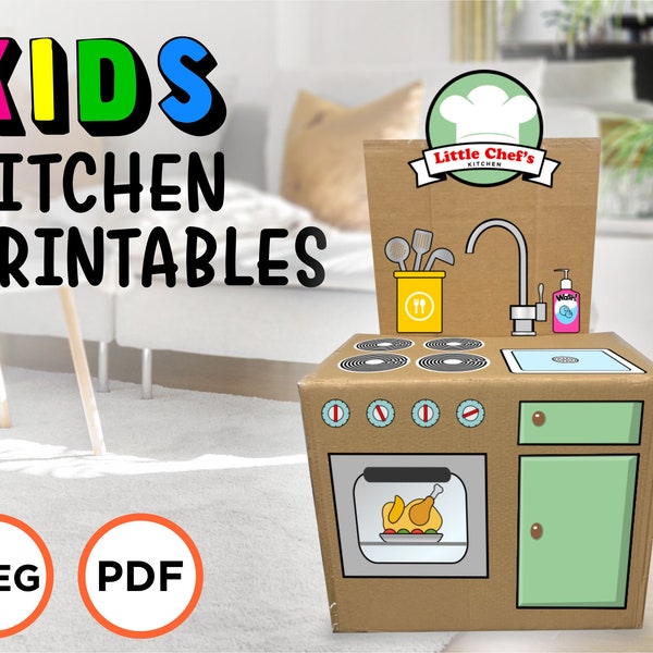 Kids Kitchen Printables,imagination,play,DIY kitchen,activities,cliparts,daycare,learning,creative,arts,JPEG,instant download,PDF,print,svg