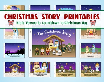 The Christmas story, nativity, birth of christ,savior,printable book,instant download,pdf,childrens book,advent,jesus,god,christian,catholic