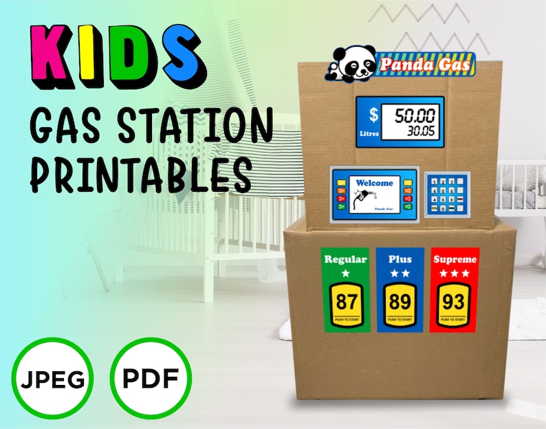 Gas Station Printables, Kids,imagination,play,diy,playschool,activities,learning,toddler,svg