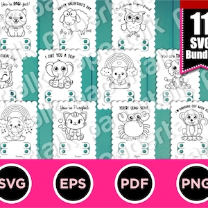 Valentinstag Färbung Karten SVG Bundle,Buntstifte Halter, Valentinstag,Aussparungskarte,zum ausdrucken,ausschneiden,ausschneiden,ausschneiden,svg,svg